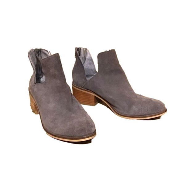 Steve Madden Gray Leather Lancaster Bootie 7M - Picture 1 of 8